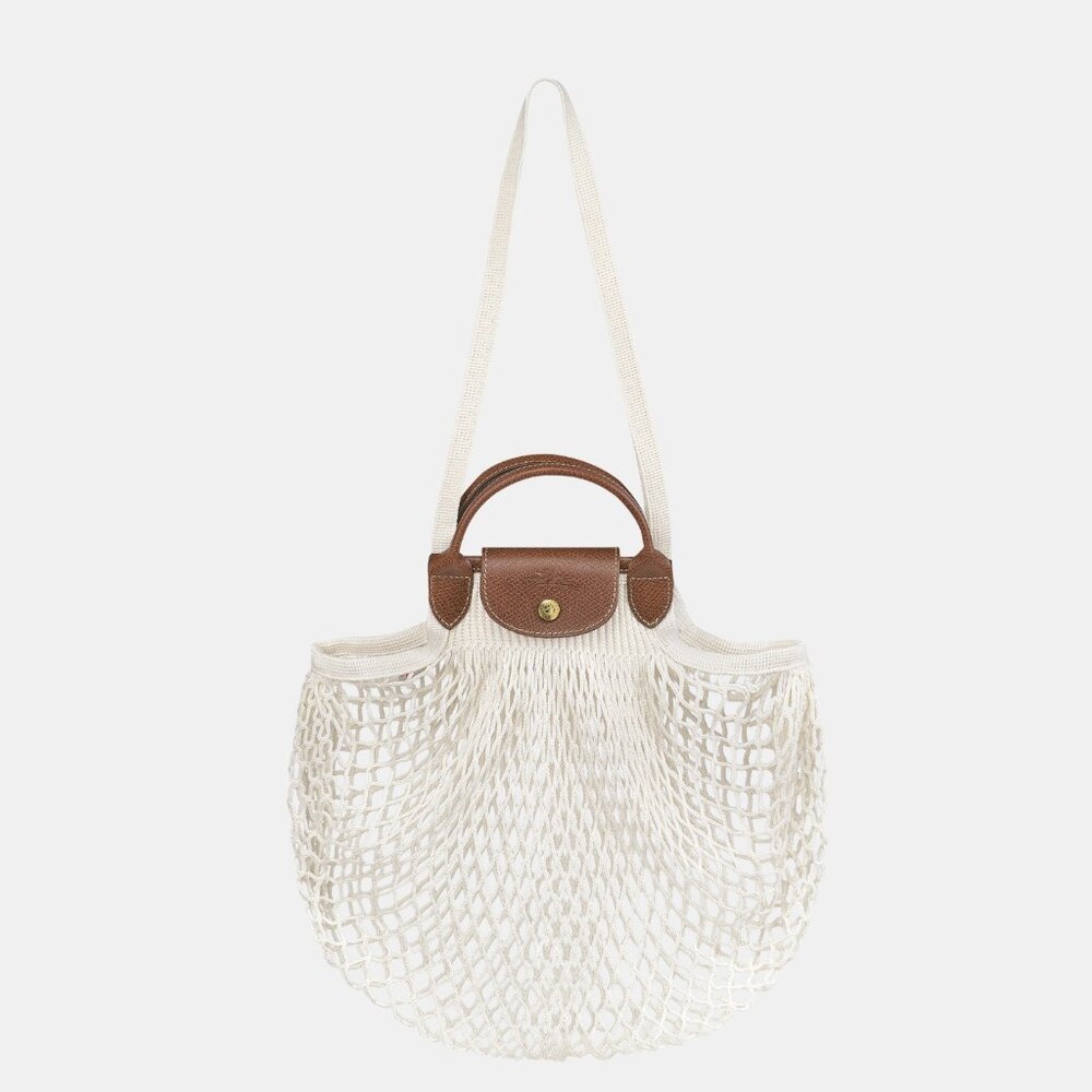 Longchamp - Le Pliage Filet L Mesh bag - Ecru Canvas